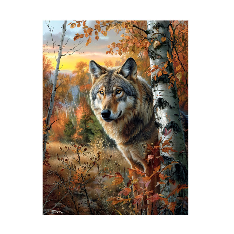 Momart Wolfs Portrait Canvas Art, 14" H x 19" W
