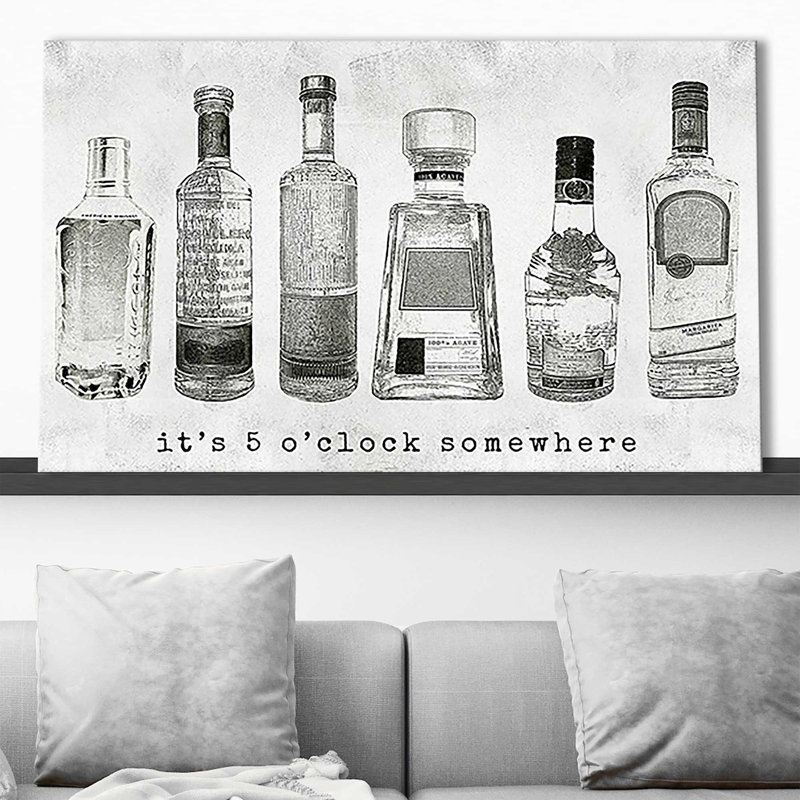 «It's 5 O'loge Somewhere» par Natalie Carpentieri - impression, Toile tendue, H 36 po x l 60 po x P 1,5 po