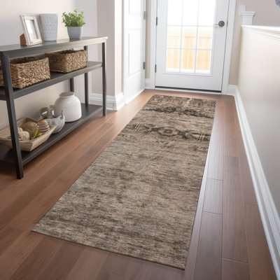 Machine Washable Indoor/Outdoor Claudian ACN1647 Brown Rug