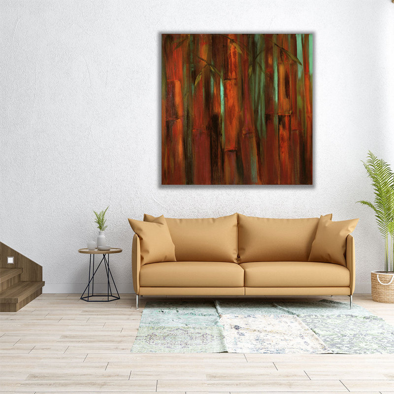 «Sunset Bamboo I», reproduction d'art sur toile, H 12 po x l 12 po