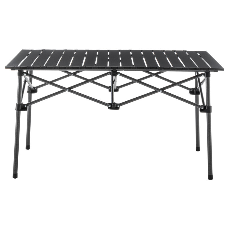 Stroan Rectangular Metal Folding Outdoor Picnic Table , 36'' in. W 21.7'' in. D