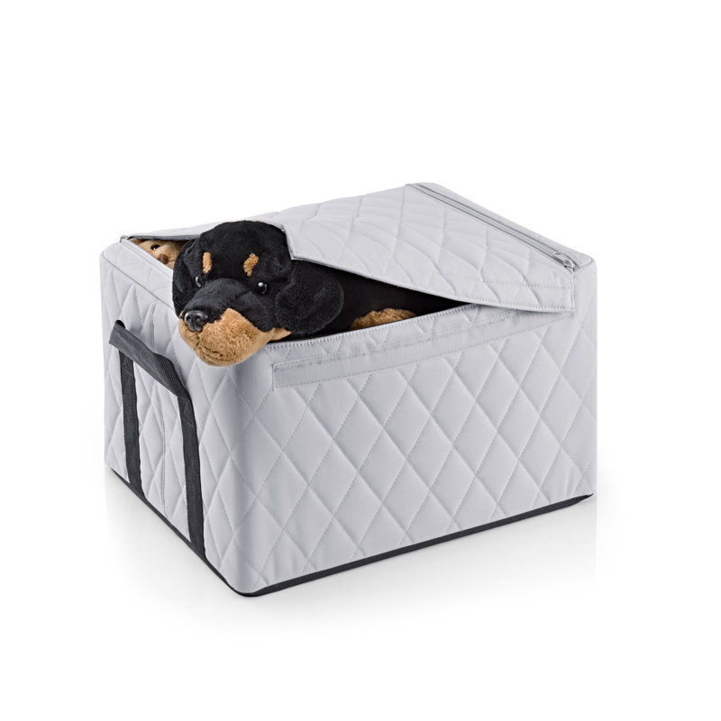 Reisenthel Recycled Polyester Fabric Decorative Bin, Light gray diamond