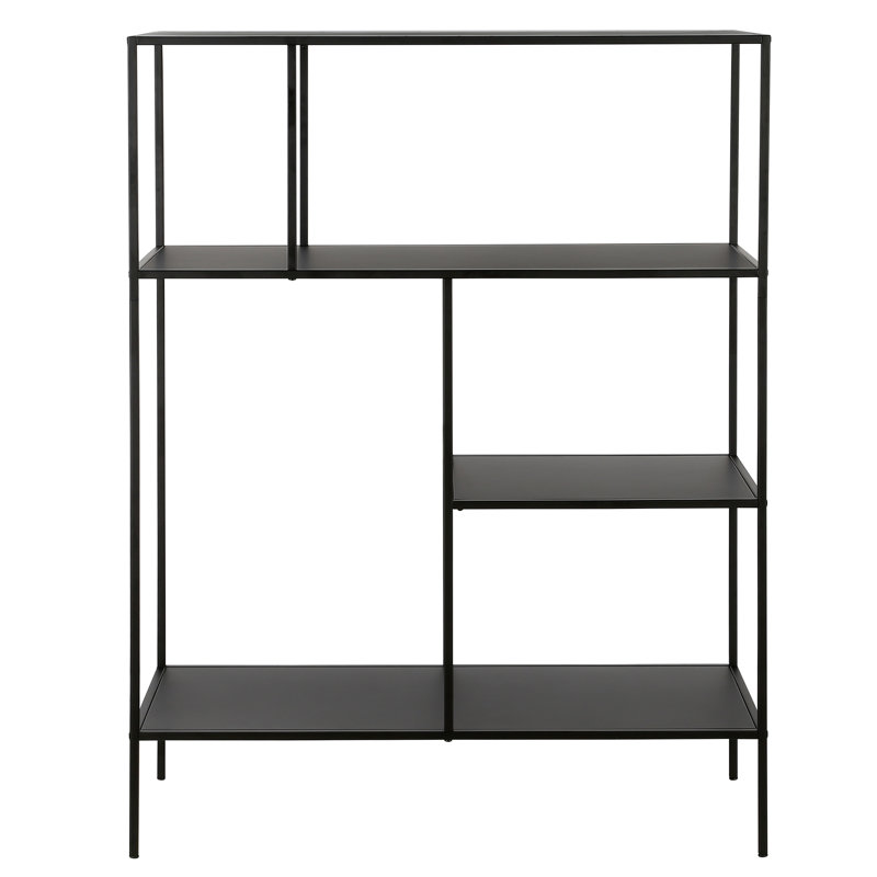 Winthrop 121.92cm H x 91.44cm W Steel Standard Bookcase, Blackened Bronze