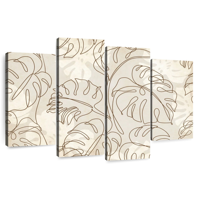 Kerner Monstera Leaves Pattern, 22" H x 36" W