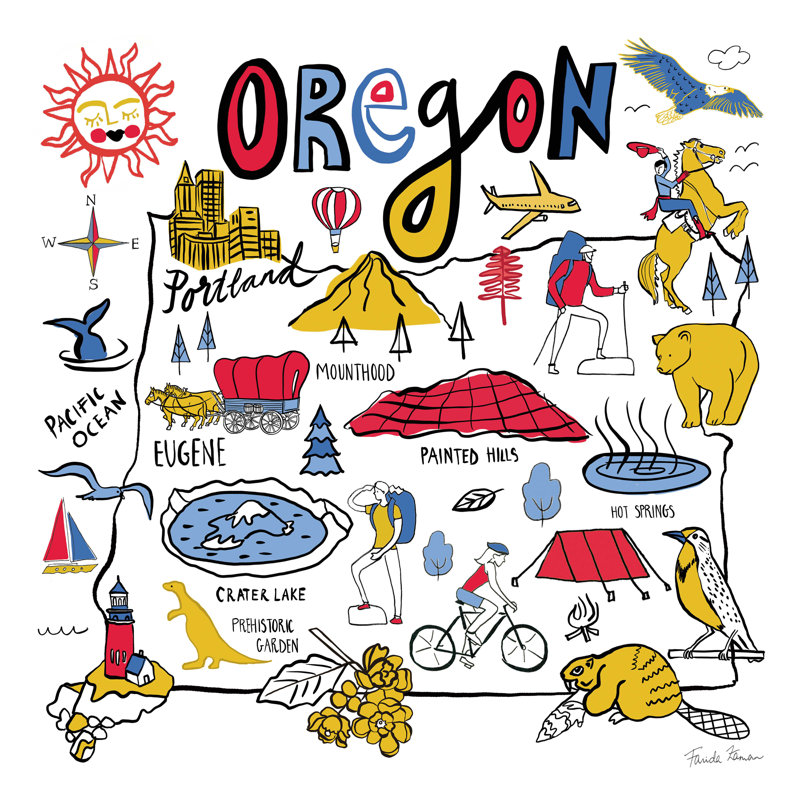 Oregon, H 30 po x l 30 po
