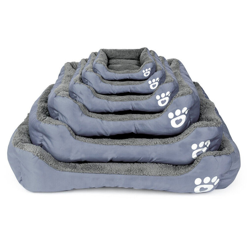 Lit pour chien Goncalves, Très petit (l 17,7 po x P 13,8 po x H 3 po), gris