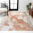 Clemencio Abstract Marbled Modern Orange/Cream Rug-69806377