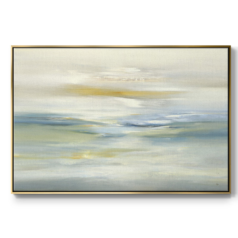 Paysage apaisant, reproduction sur toile, Or, H 37 po x l 25 po x P 2 po