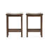 Ensemble de 2 chaises tabouret de patio à hauteur de comptoir en bois d'acacia