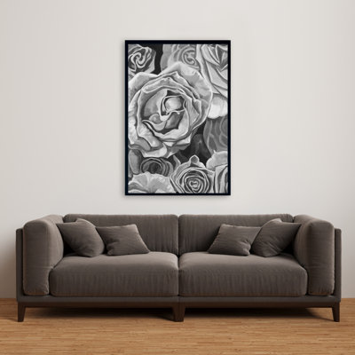 «Grayscale Roses» sur toile