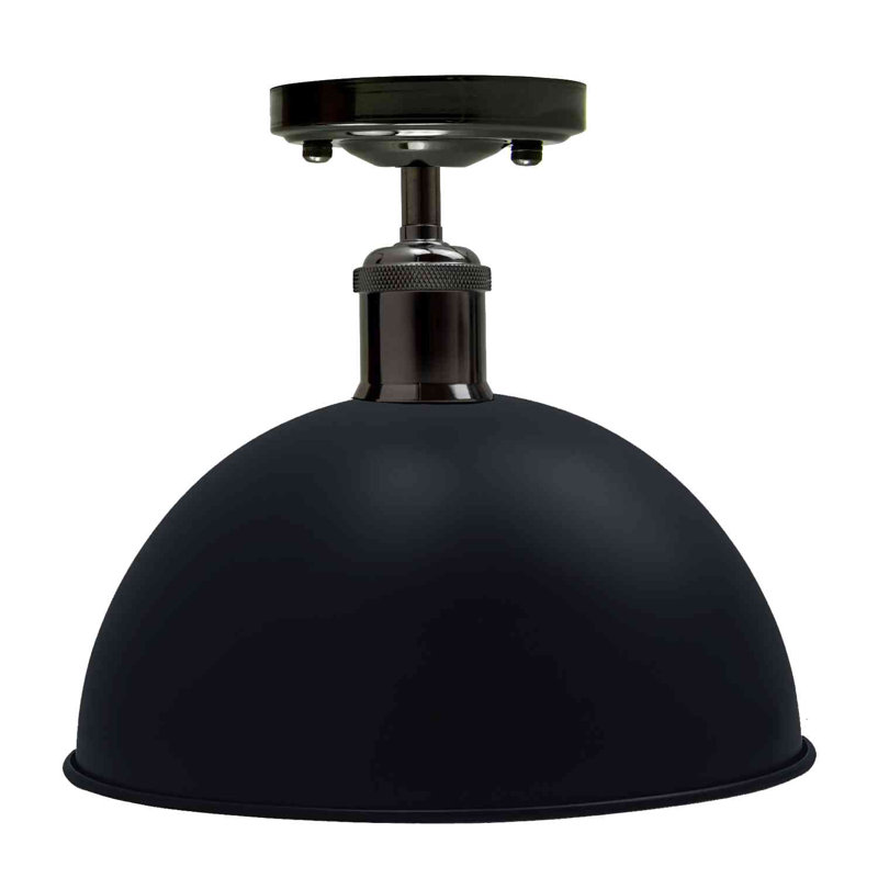 Butterfield Semi Flush Mount, Black