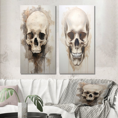 «Skeletal Elegance», ensemble de 2 impressions sur crâne