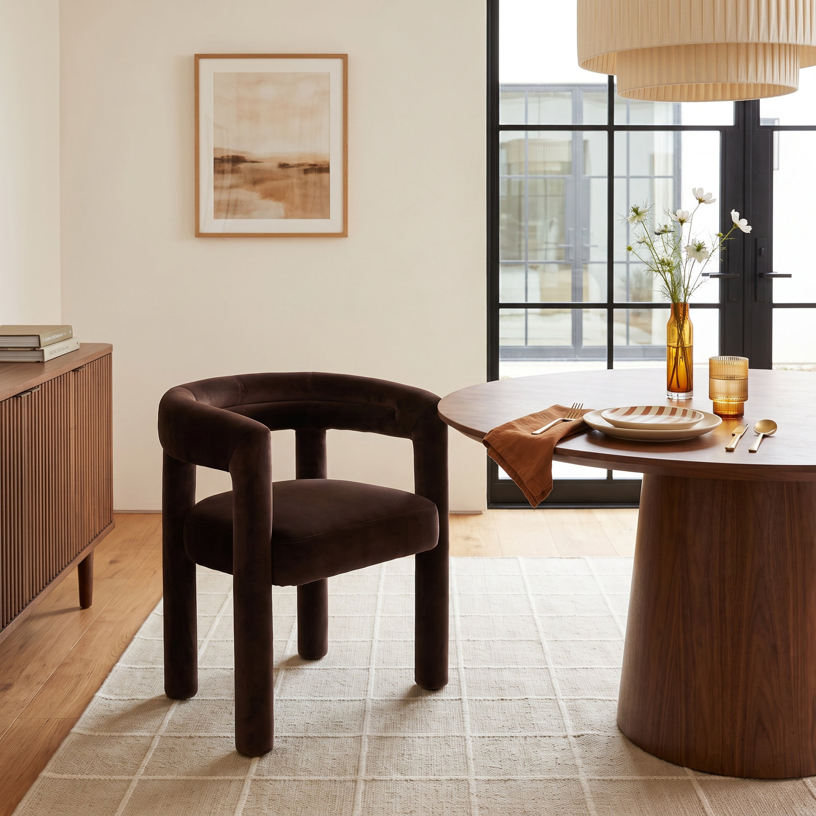 Darryn Dining Armchair, Surrey Cocoa