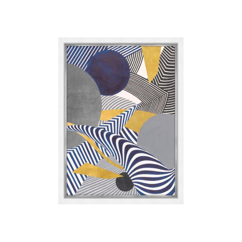 Planète II par Janice Sadler - impression, Or doré et argent, H 40 po x l 30 po