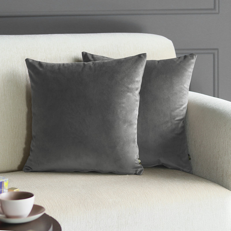 Davos Square Pillow Cover, Silver