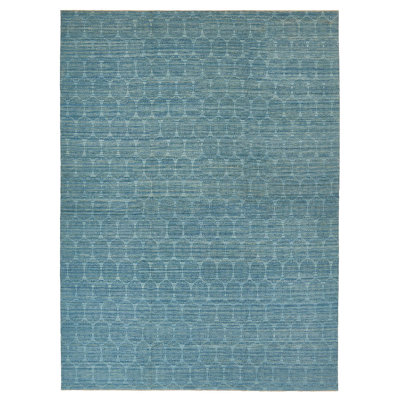 Blue Transitional Wool Rug - 14' x 20'