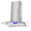Hotte de cuisinière îlot gainable Cosmo Lumin de 30 po, commandes tactiles, filtres permanents, éclairage DEL, acier inoxydable, 668ICS Series