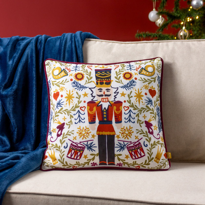 Nutcracker Christmas Abstract Square Throw Cushion