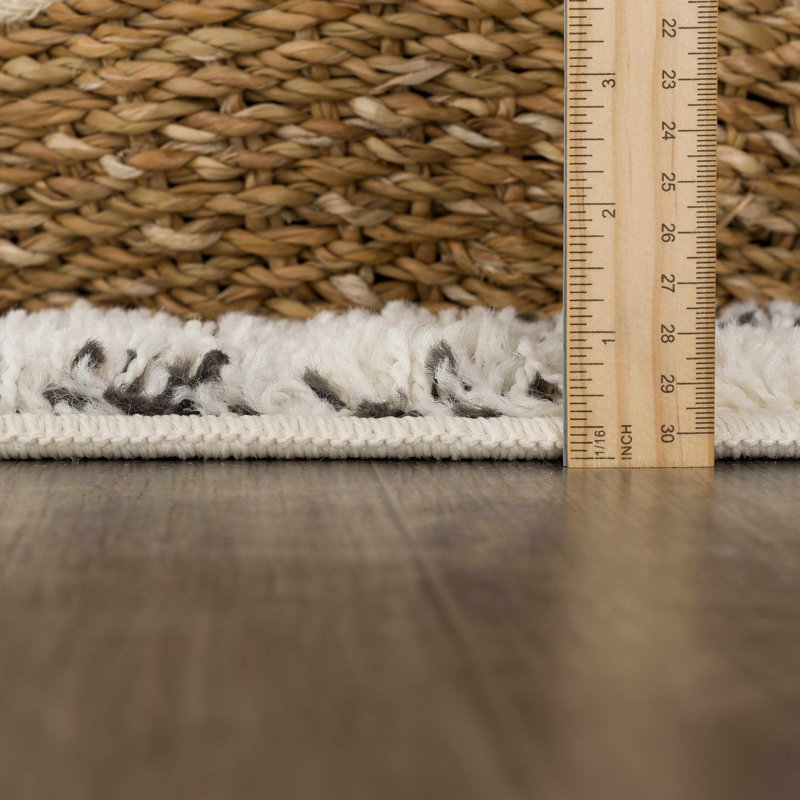 Tapis beige marocain Hildegarde, Tapis de couloir 2 pi 7 po x 7 pi 3 po
