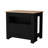Black Kitchen Island With Abundant Storage - 3 Shelves For Utensils 2-door An Organized Environment