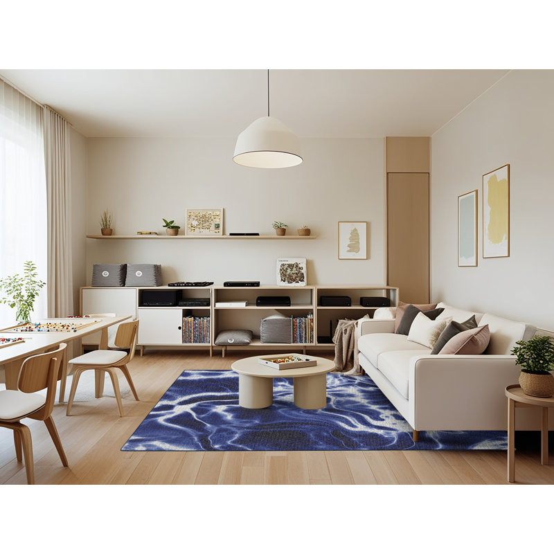 Abstract Indoor Rug, Rectangle 7' x 9'