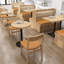 Banc rembourré en similicuir Fashion Light Luxury