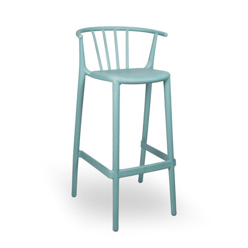 Tabouret de bar 25,79 po Woody, 4, Bleu ciel, 29.72"