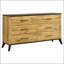 Commode à 6 tiroirs en pin naturel avec charme rustique et design Mid-Century Fraser