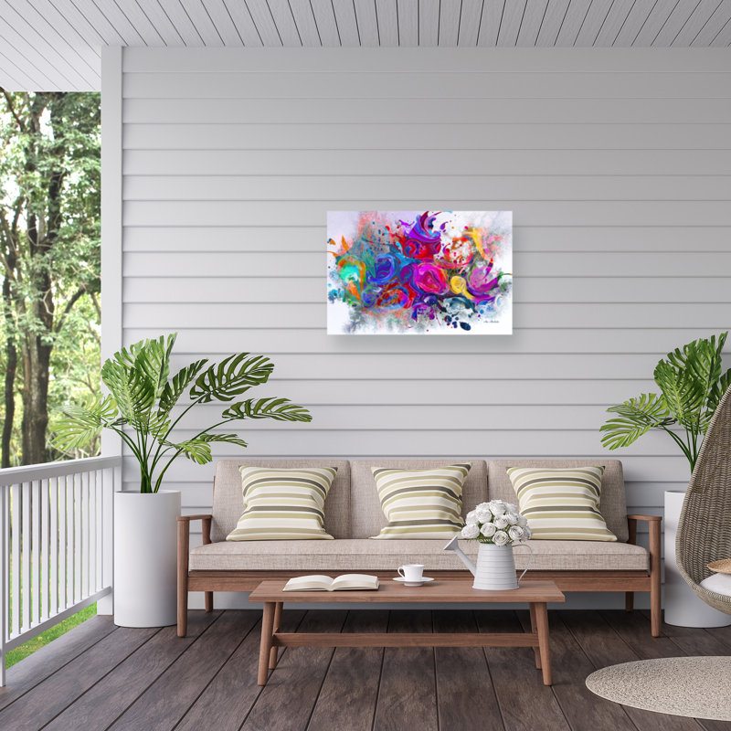 Explosion de couleurs foncées bolognaise sur toile, H 22 po x l 32 po