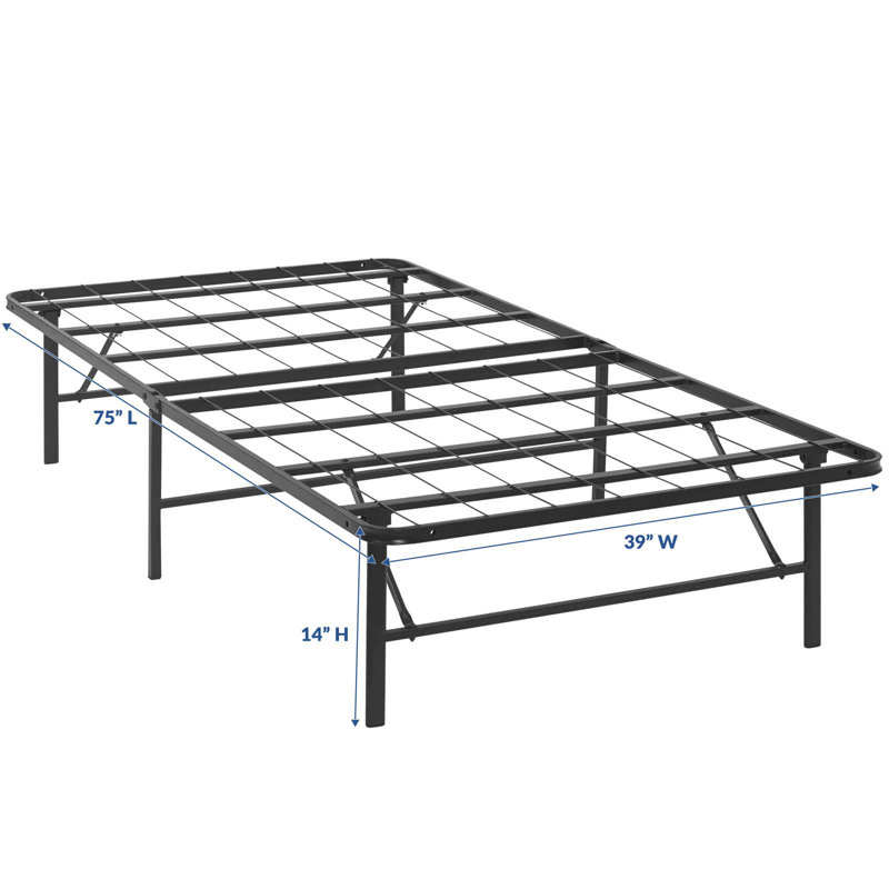 Modway Horizon Stainless Steel Bed Frame, Twin, Brown
