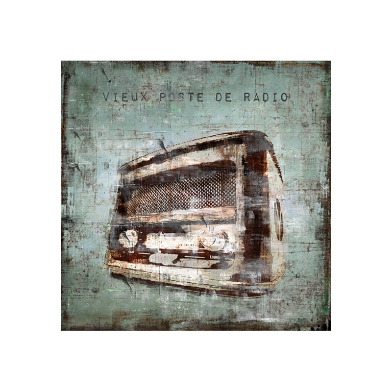 Vieux Poste De Radio Print by Zoey Riley, Outdoor, 30" H x 30" W x 2" D