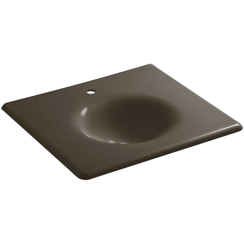 Iron Impressions 26" Single Bathroom Vanity Top, Suede, Suede, 8'' Widespread