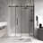 56-60 "W X 76"H Frameless Shower Door In Matte Black-116927476