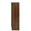 Buffet fonctionnel avec portes coulissantes en verre, idéal pour les espaces de vie et de bureau, comptoir spacieux, couleur noyer, panneau de particules + grand rayonnage à 2 fonctions, comme support de rangement