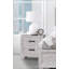 Table de chevet 2 tiroirs en gris