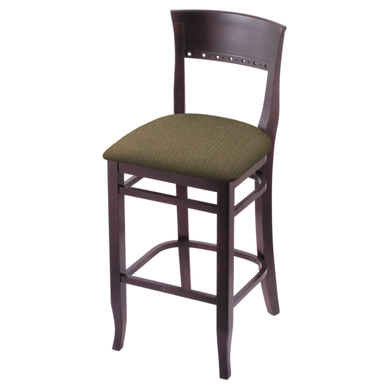 Tabouret 30 ", Cerisier foncé, Liège graphique, Tabouret de comptoir (siège d'une hauteur de 25 p