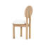 Chaise de salle à manger en polyester et tissu beige avec structure en bois (ensemble de 2) - noyer-119320436