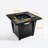 32Inch Outdoor Square Propane Fire Pit Table With Blue Glass Beads