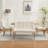 Brinley 2-Seat Velvet Dining Bench With Gold-Plated Legs And Hand-Tufted Buttons