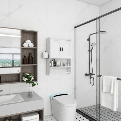 Armoire murale de salle de bain avec portes