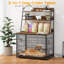 Mobilier moderne pour cage de chien avec tablettes de rangement-852966494