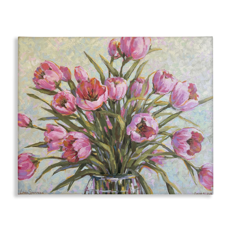 «New Blooms Tulip», art mural sur toile, design par Linda Sperruche, H 16 po x l 20 po