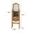 61.02"H Vintage Solid Wood Full-Length Mirror, Ins-Style Floor Standing Dressing Mirror, Retro Rotatable Floor Mirror