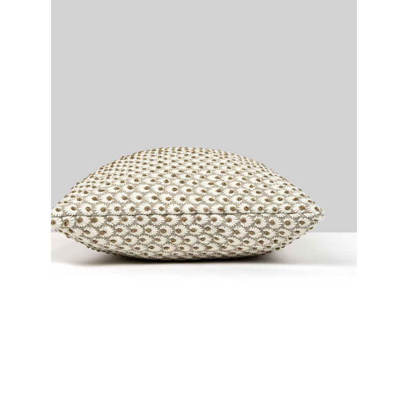 Fleur Embroidery Lumbar Pillow