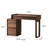 Solid Black Walnut Integrated Storage Drawer Makeup Vanity-1545534084