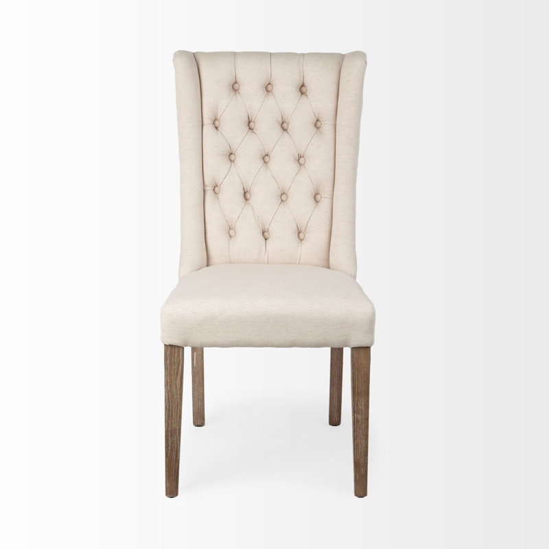 Hallsville 20'' H Tufted Upholstered Parsons Chair, White