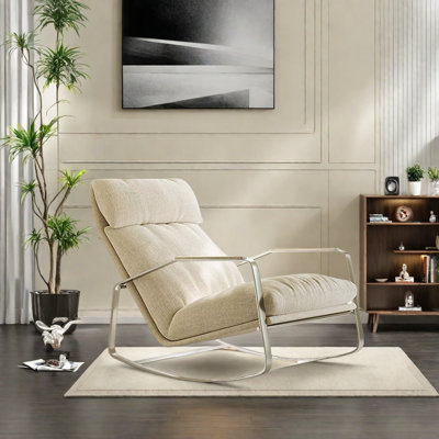 Chenille stainless steel rocking chair