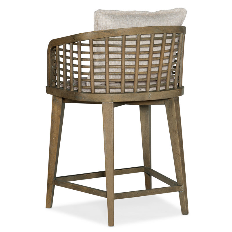 Mabe Barrel Back Swivel Counter Stool, Cliffside