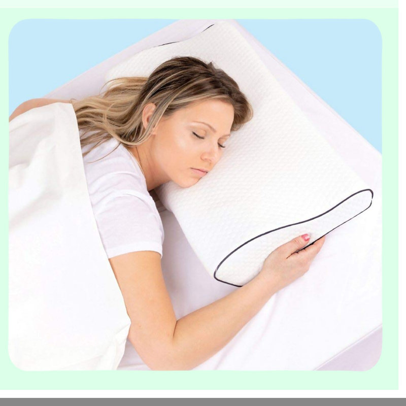 OrthoRelief Contour Cervical Pillow - Pain Relief Neck Support for Shoulder Pain - Orthopedic White Pillow - 1 Count