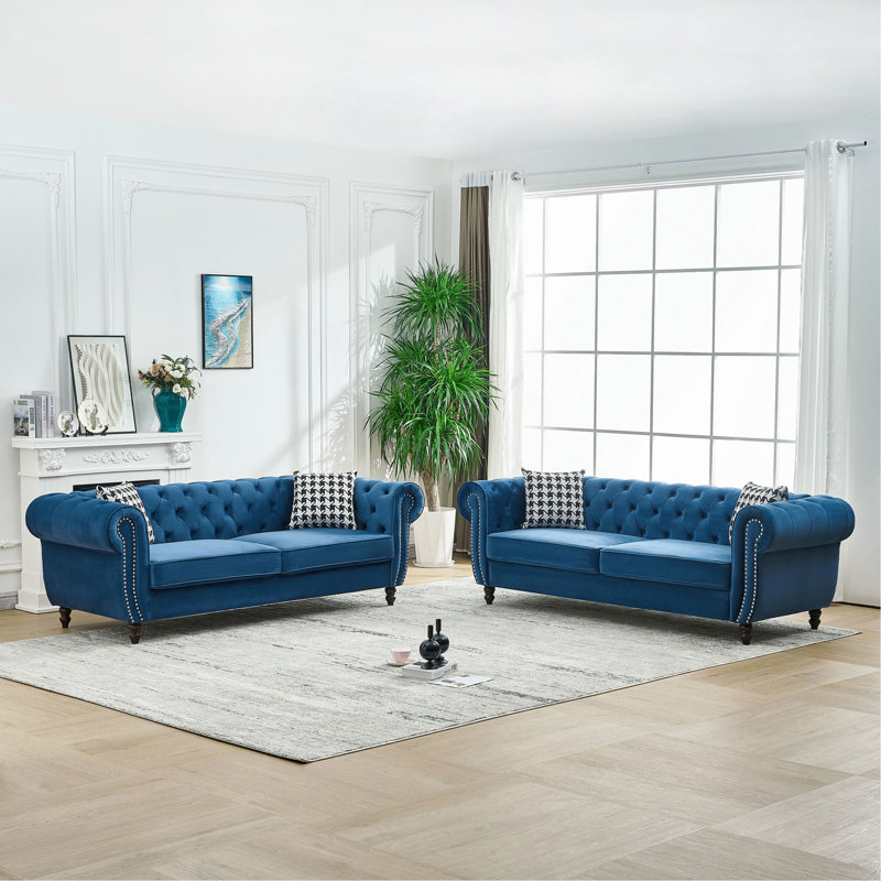 Canapé 3 places et 3 places Chesterfield